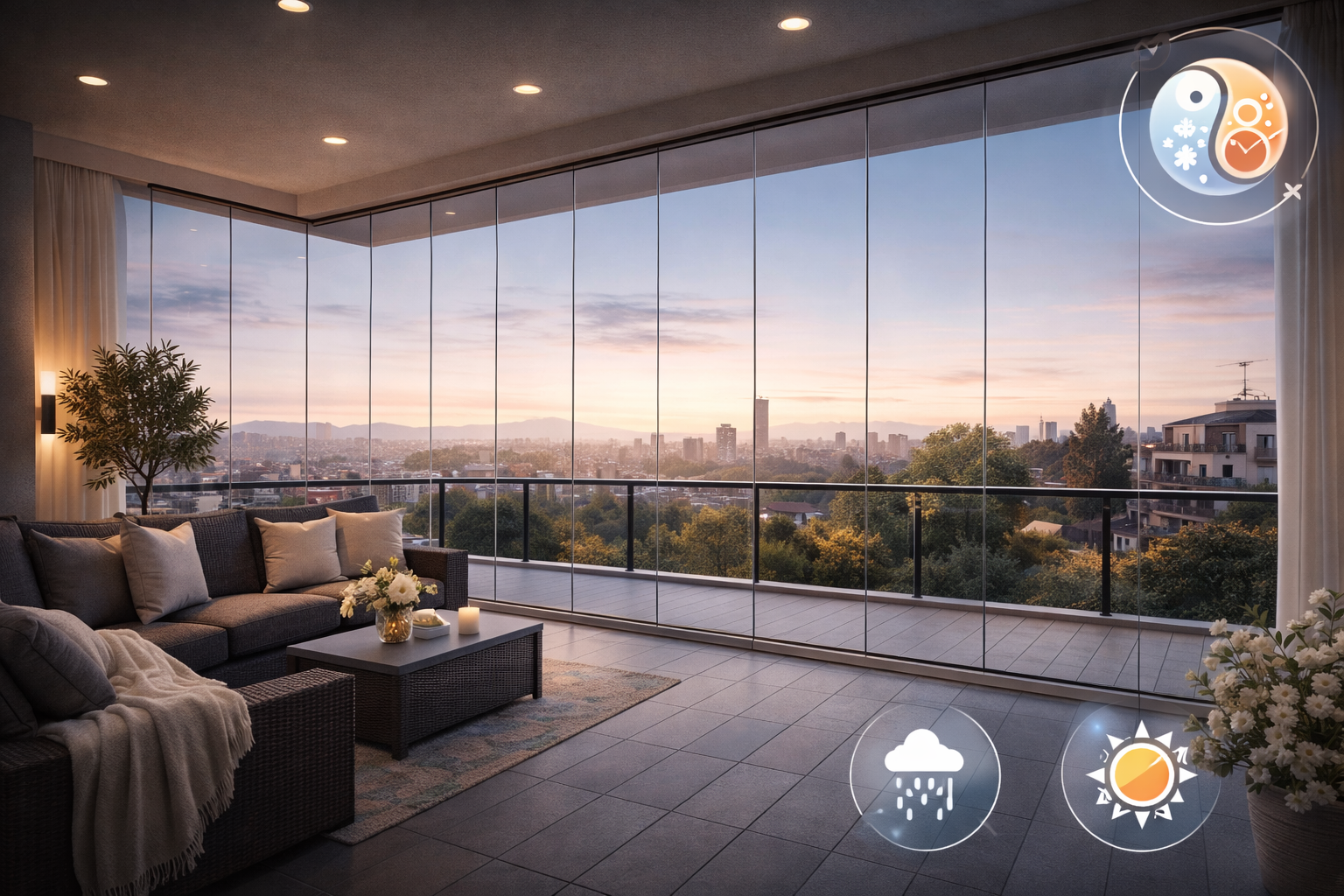 Cerramientos y cortinas de vidrio en Sevilla